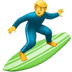 🏄‍♂️ man surfing display on Apple